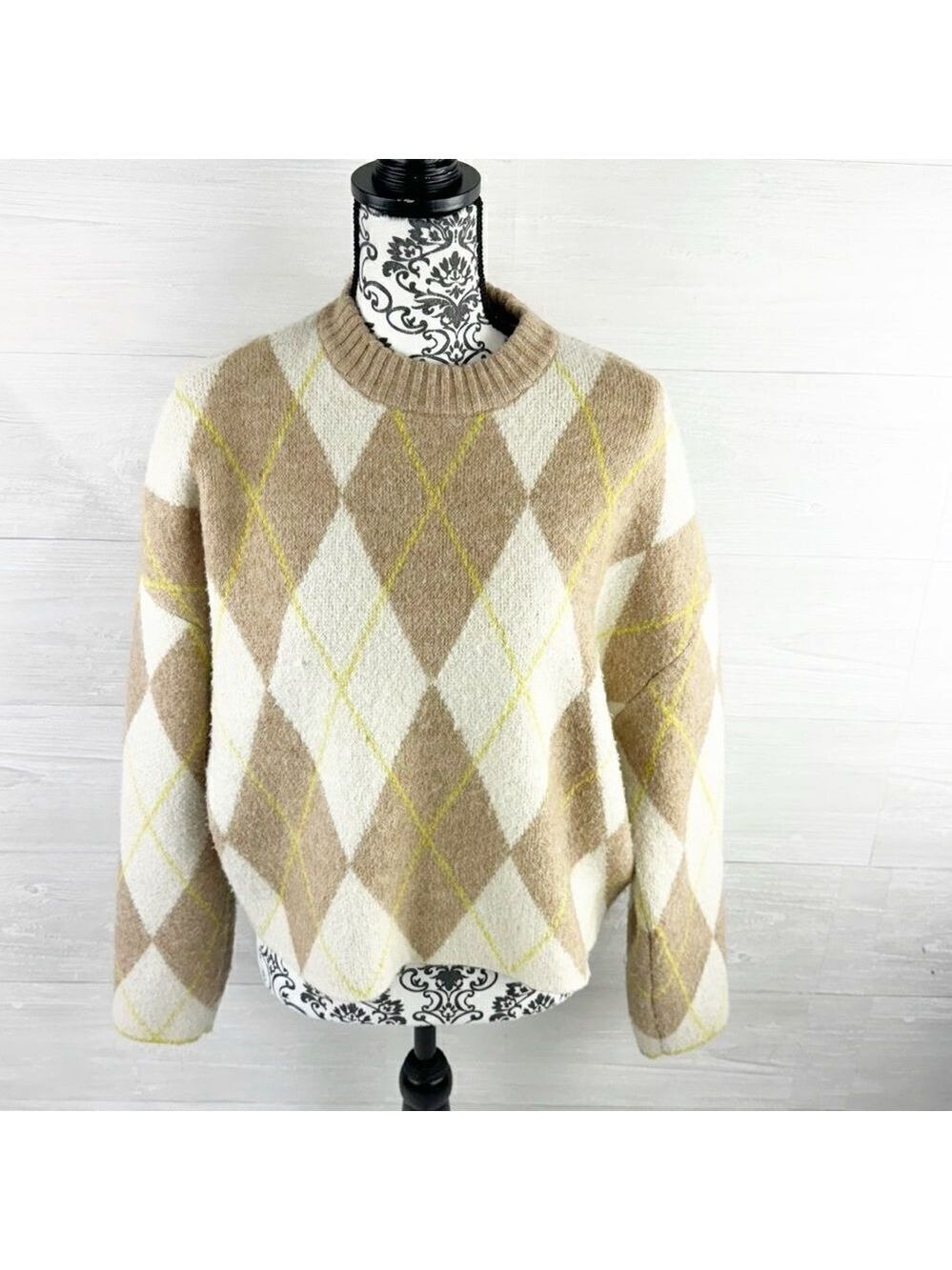 Pringle of Scotland x H&M Diamond Check Wool Blend Sweater